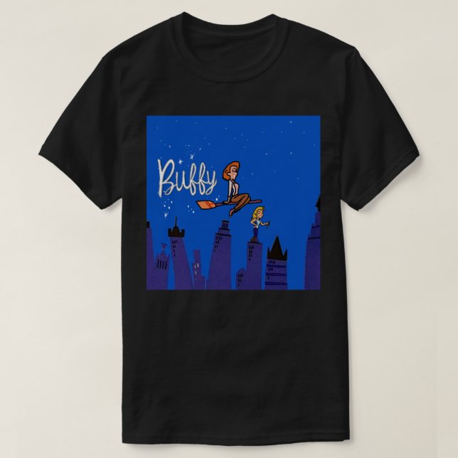 Camiseta Presente Engraçado Para A Imagem Retroativa Buffy (Frente do Design)