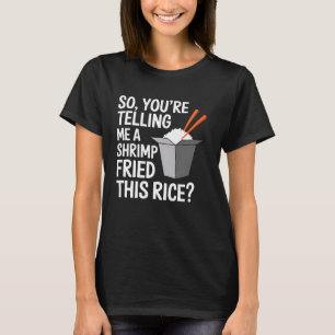 Camiseta Presente Engraçado para Amante de Arroz com Camarã