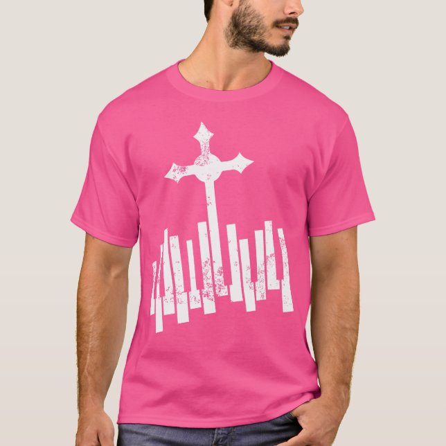 Camiseta Presente engraçado para amante de teclado cristão  (Frente)