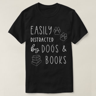 Camiseta Presente engraçado para amantes de cães e livros
