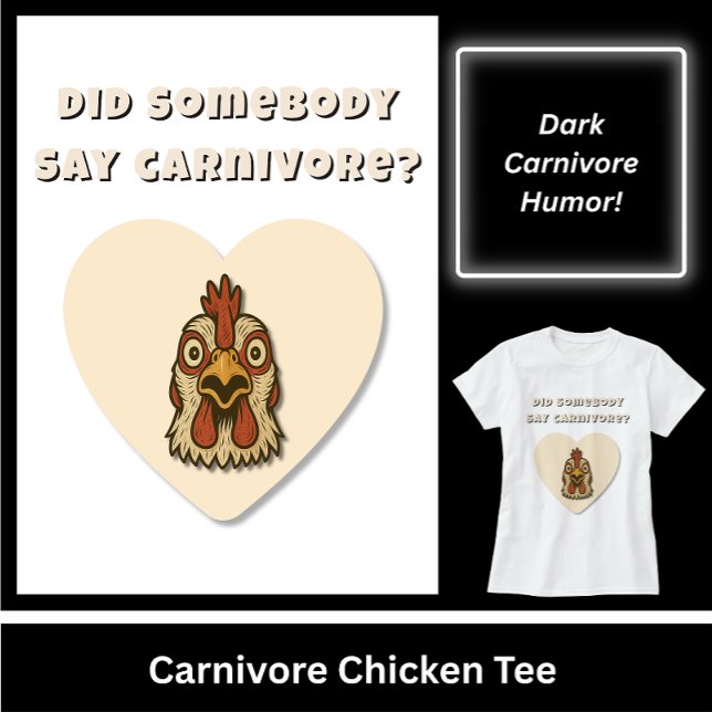 Camiseta Presente Engraçado para Amantes de Frango (Funny Carnivore Chicken Tee. Something to Cluck about!)