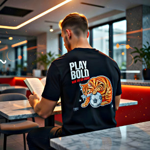 Camiseta Presente engraçado para amantes de gatos e futebol