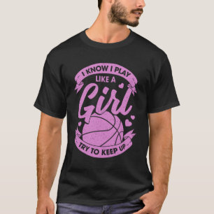 Camiseta Presente Engraçado para Garota de Basquete