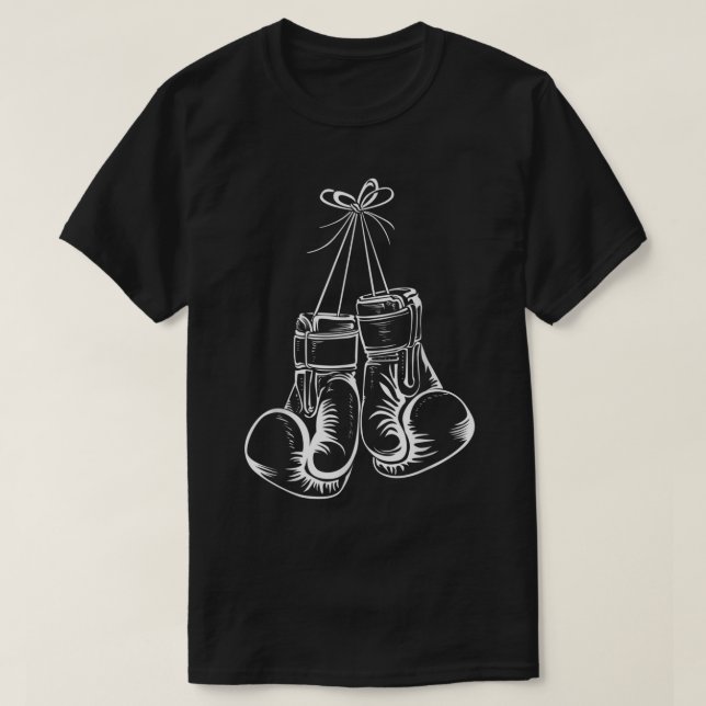 Camiseta Presente Engraçado Para Homens Luvas Boxin Boxin (Frente do Design)