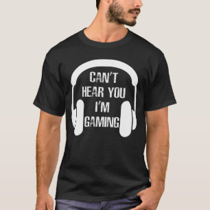 Camiseta Presente engraçado para jogador de fone de ouvido