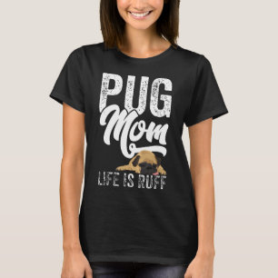 Camiseta Presente engraçado para mãe de pug preguiçoso aman