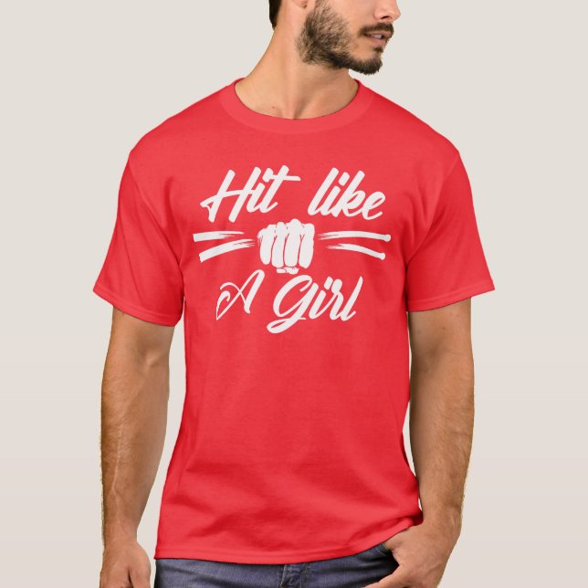 Camiseta Presente Engraçado para Mulheres Bater Como uma Ga (Frente)