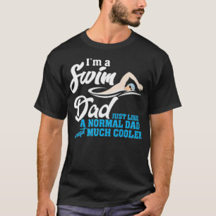 Camiseta Presente engraçado para o Pai da Natação do Men