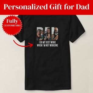 Camiseta Presente Engraçado para Pai que Não Trabalha