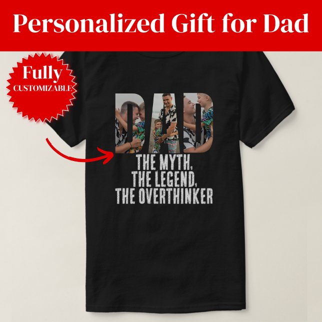 Camiseta Presente engraçado para pai que pensa demais (Funny Overthinker Dad Gift T-Shirt)