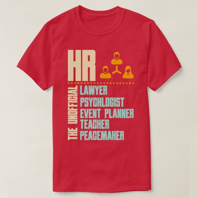 Camiseta Presente Engraçado Para Pessoa HR Gerente de RH De (Frente do Design)