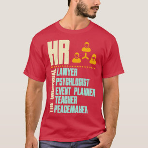 Camiseta Presente Engraçado Para Pessoa HR Gerente de RH De