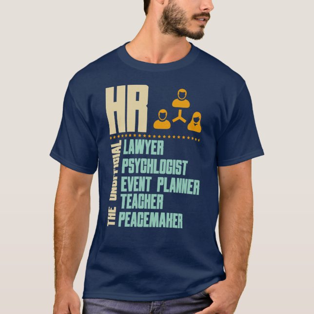 Camiseta Presente Engraçado Para Pessoa HR | Gestor de RH I (Frente)