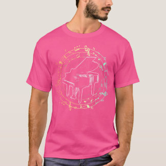 Camiseta Presente Engraçado para Pianista de Piano Brincade