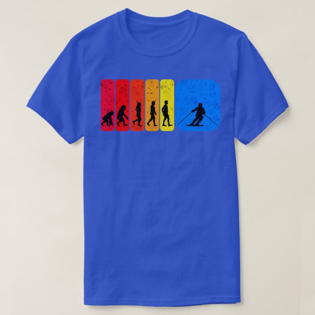 Camiseta Presente engraçado sobre evolução de esqui (Frente do Design)
