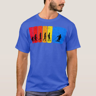 Camiseta Presente engraçado sobre evolução de esqui