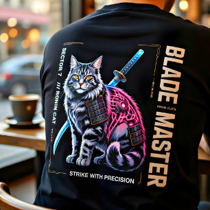 Camiseta Presente Épico de Ficção Científica do Samurai Gat