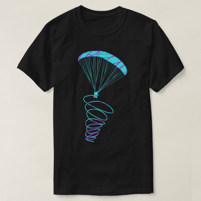 Camiseta presente espiral parapente (Frente do Design)