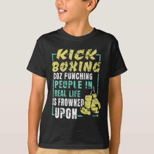 Camiseta Presente Esportivo de Kickboxing Sarcástico Para Q