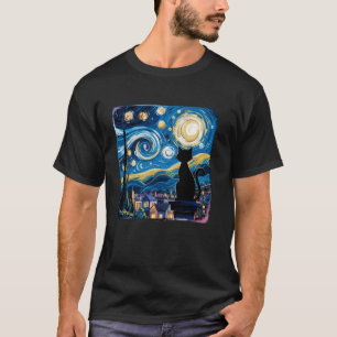 Camiseta Presente Estético Artístico para Amantes de Gatos 