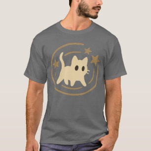 Camiseta Presente Estrelas Cósmicas Gato Assustado Y2K 90 R
