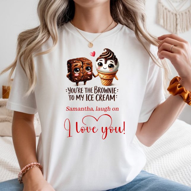 Camiseta Presente Eu Amo Você Comida Engraçada Dia dos Namo (I Love You Gift Funny Food Valentine Women Tee)