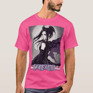 Camiseta Presente Evanescence Amy Lee Fã de Arte Anime