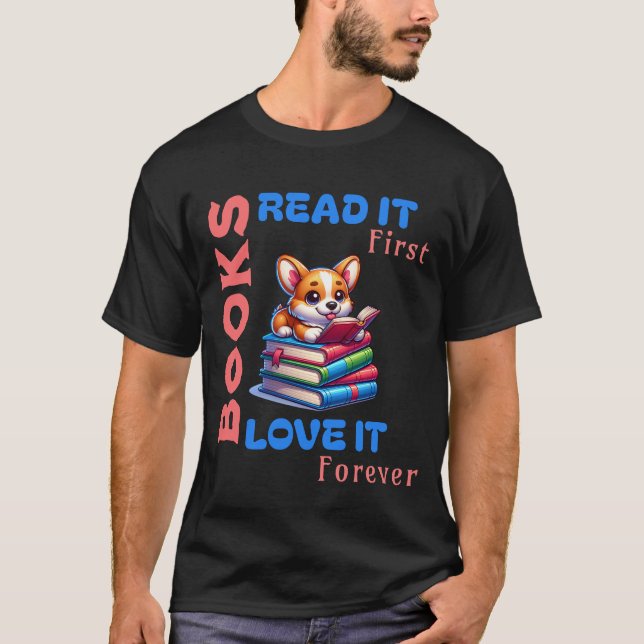 Camiseta Presente fabuloso para aqueles que amam livros e l (Frente)