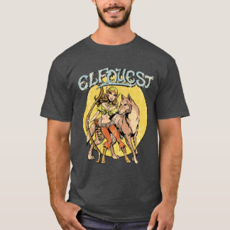 Camiseta Presente família ElfQuest Vintage Nightfall Distre