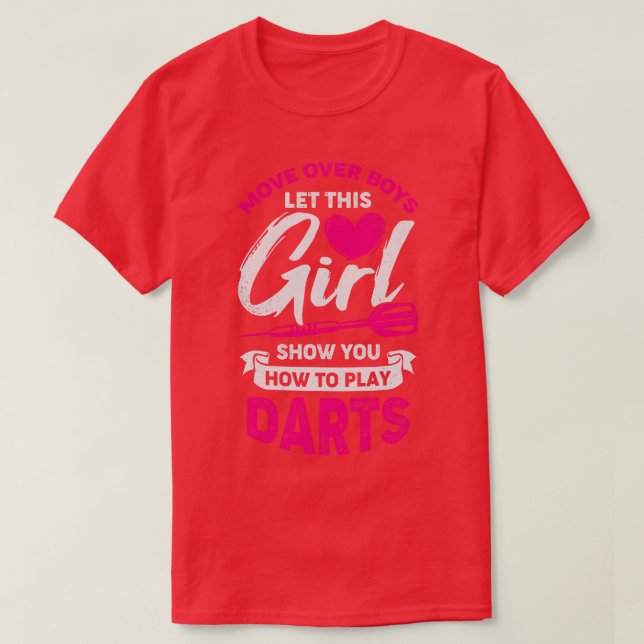 Camiseta Presente feminino de jogadora de dardos (Frente do Design)