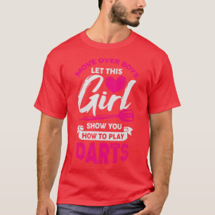 Camiseta Presente feminino de jogadora de dardos