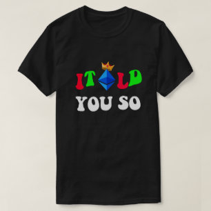 Camiseta Presente fixe para fãs e traders de Ethereum "Eu t