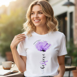 Camiseta Presente Floral de Conscientização sobre Epilepsia