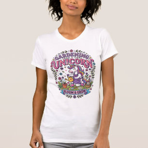 Camiseta Presente Fofo de Jardim de Unicórnio Comercial de
