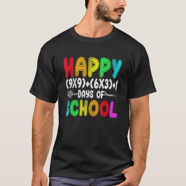 Camiseta Presente Fórmula Matemática 100 Dias De Escola Pro (Frente)
