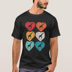 Camiseta Presente Girafa Retro Pop Art 80S Coração
