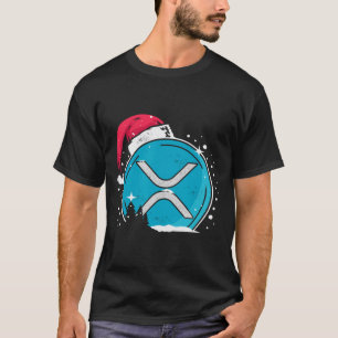 Camiseta Presente Gorro de Natal Xrp Moonshot Ripple Crypto