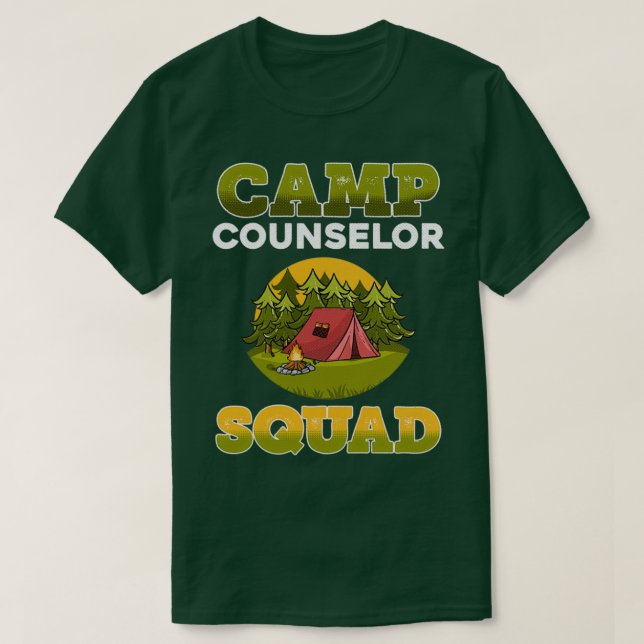 Camiseta Presente gráfico de acampamento de quadrilha de co (Frente do Design)