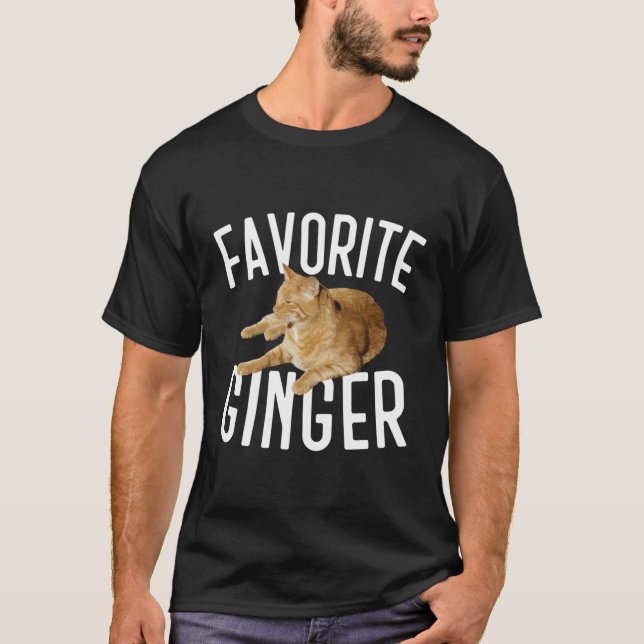Camiseta Presente Gráfico de Ginger Tabby Cat Lover Favorit (Frente)