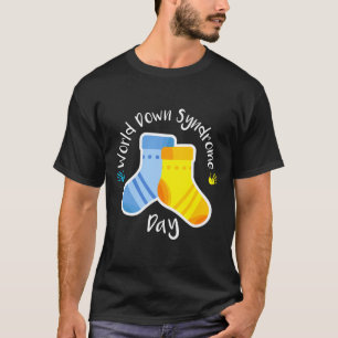Camiseta Presente Gráfico de Meias Fofas Dia Mundial da Sín