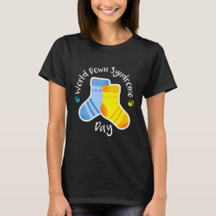 Camiseta Presente Gráfico de Meias Lindas Dia Mundial da Sí