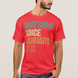 Camiseta Presente Groovy Retro Incrível Desde Janeiro de 19