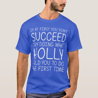 Camiseta Presente HOLLY Nome Personalizado Aniversário Dive