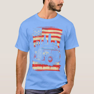 Camiseta Presente Homem Carro Lenda Vintage Bandeira Americ