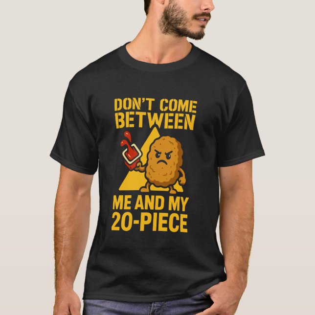 Camiseta Presente Humor de Nugget de Frango Amante de Lanch (Frente)