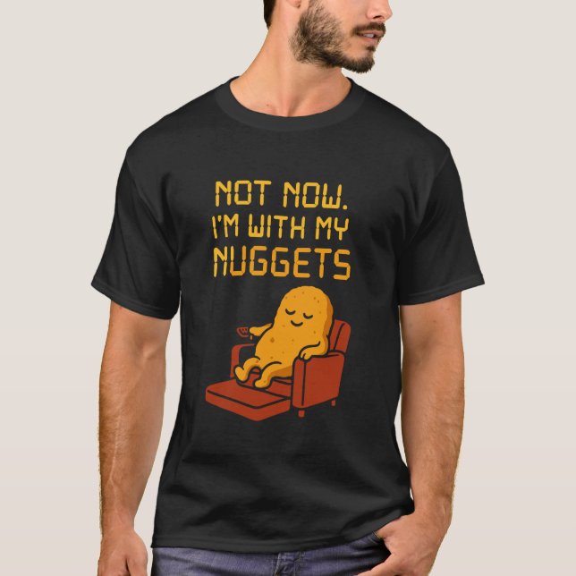 Camiseta Presente Humor de Nugget de Frango Amante de Snack (Frente)