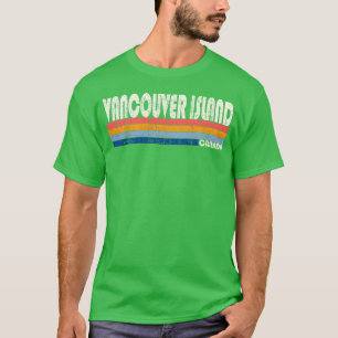 Camiseta Presente Ilha de Vancouver Canadá estilo retrô 70S