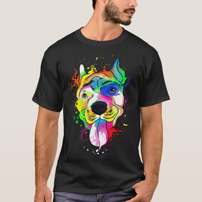 Camiseta Presente Incrível de Pitbull Amante de Pit Bull Pi (Frente)