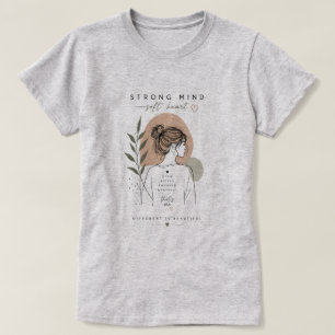 Camiseta Presente Inspirador para Mulheres de Mente Forte e