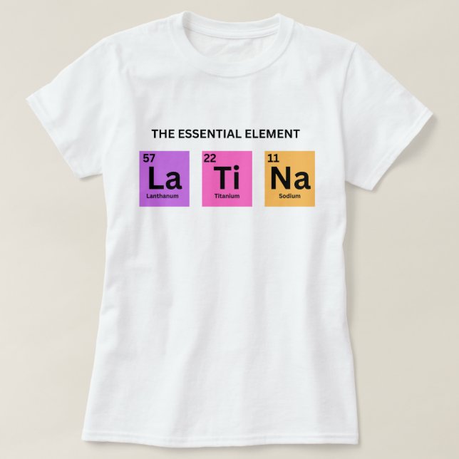 Camiseta Presente Latina, Camisetas Chicanas, Pode (Frente do Design)